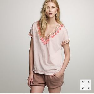 Stylish Jcrew fringed tunic top